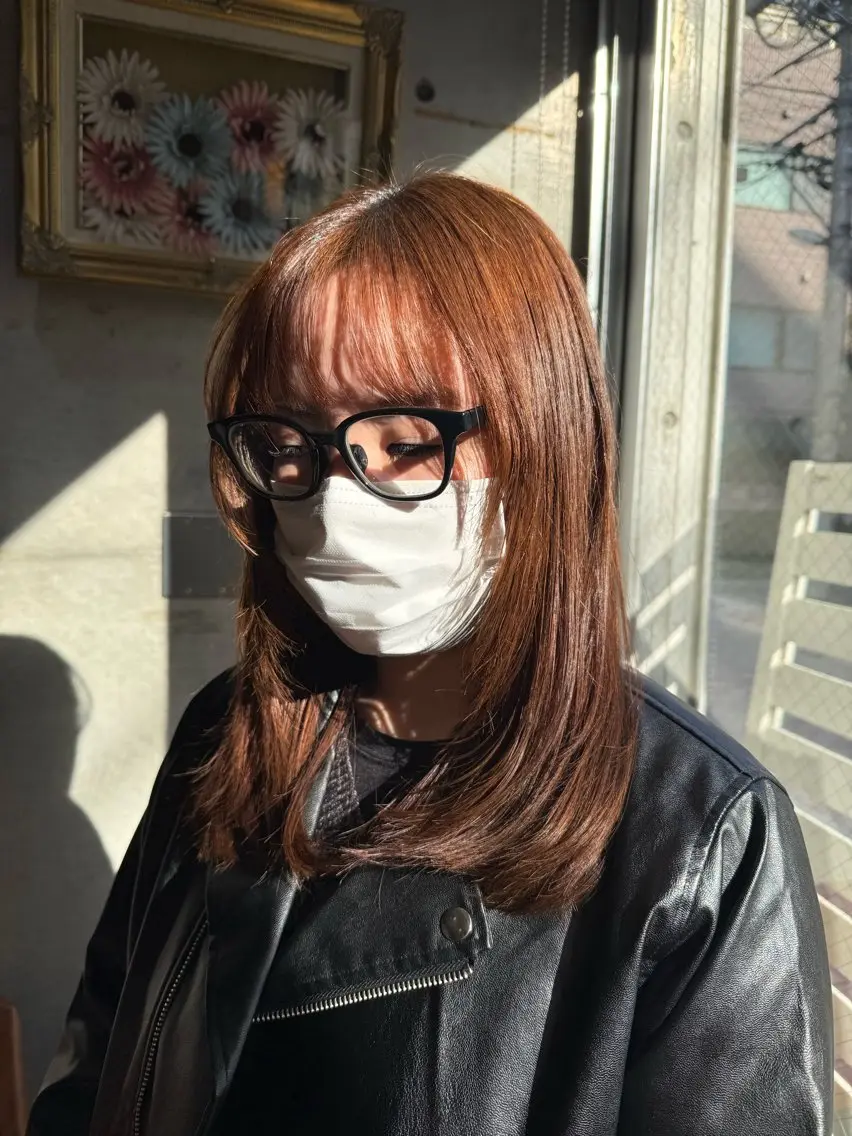 セミロング レイヤーカット カット Cadre新小岩🫧 栗原葵のヘアスタイル