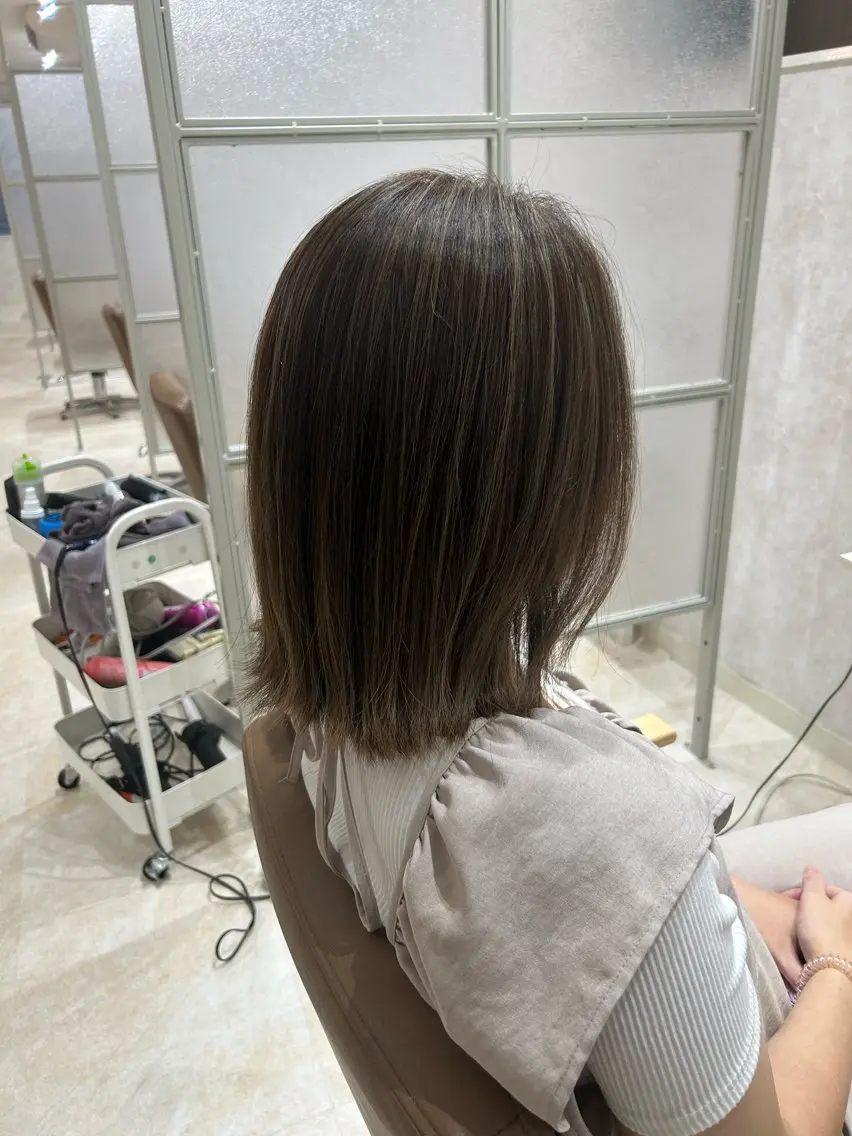 ミディアム カラー ヘアカラー トリートメント ヘアセット 💙まこと💙艶 カラー(Rico)のヘアスタイル