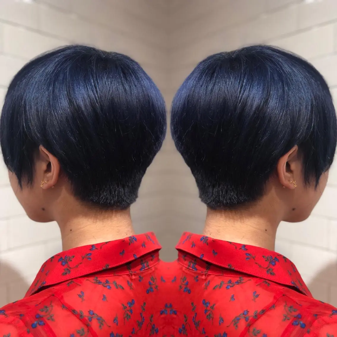 ショート カラー ヘアアレンジ 髪質改善×ハイトーン 中田啄也のヘアスタイル