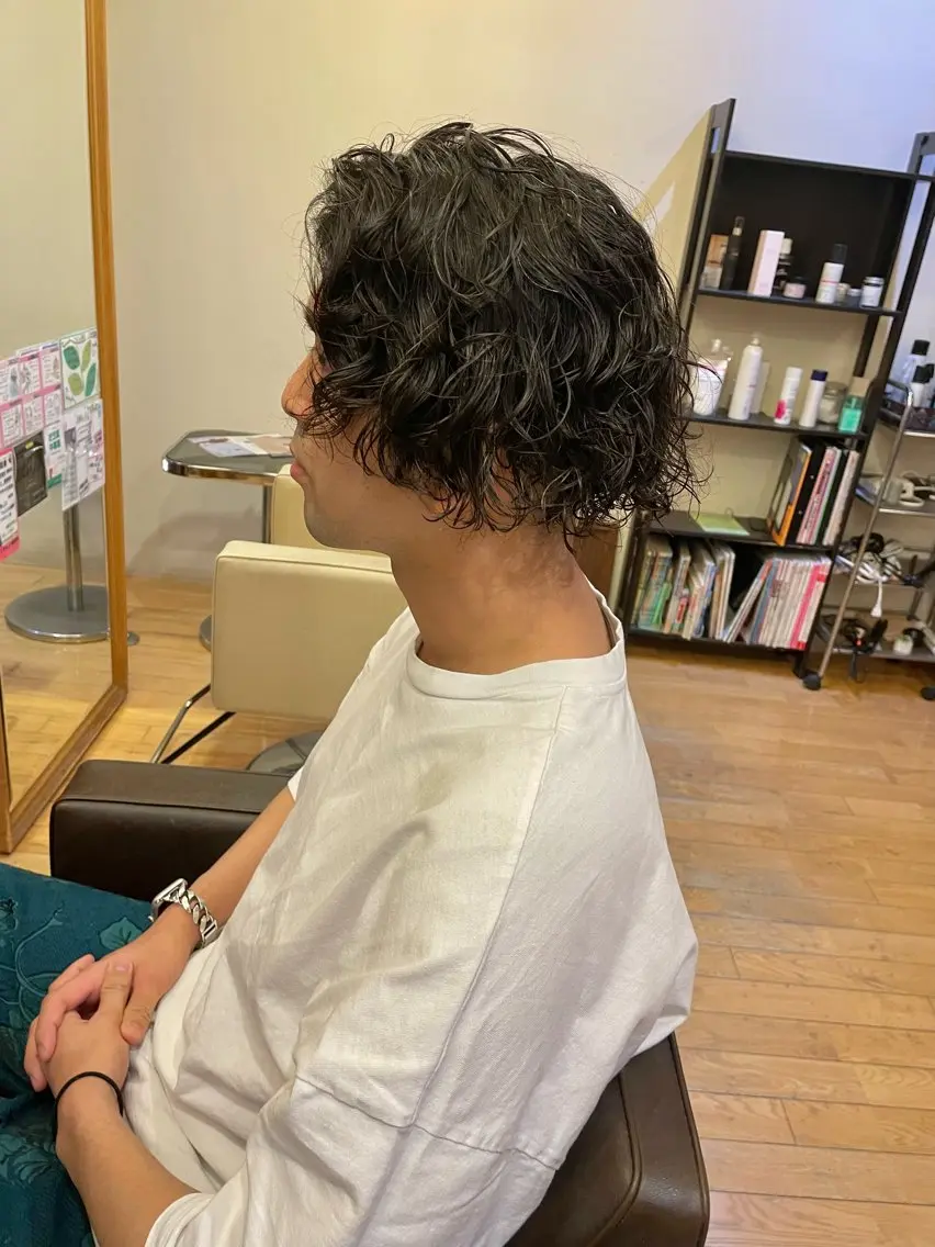 パーマ メンズ カット パーマ 村松 寛太のヘアスタイル