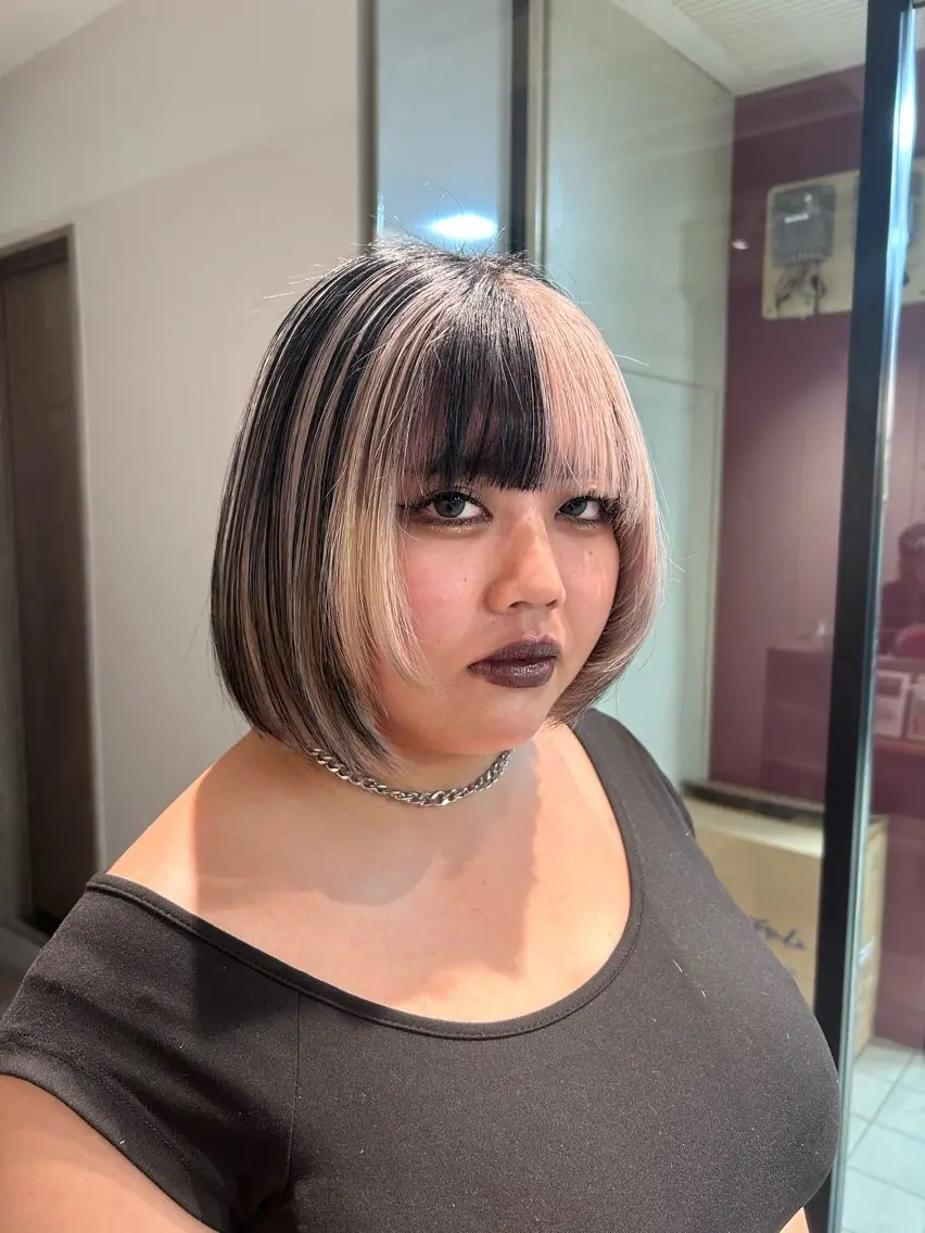 カラー ブリーチ やの ゆきなのヘアスタイル