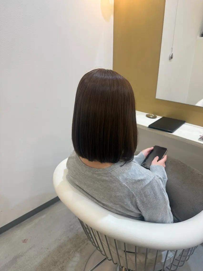 ミディアム カラー ヘアカラー 岸尾 楓香のヘアスタイル