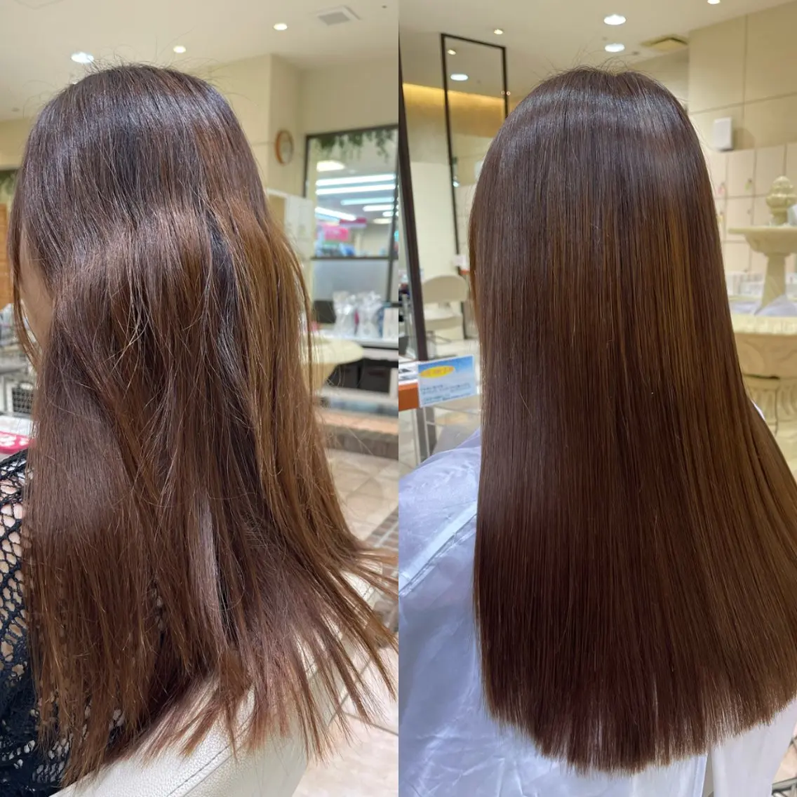 ロング 髪質改善 カット 縮毛矯正 トリートメント カネヒラ リョウスケのヘアスタイル