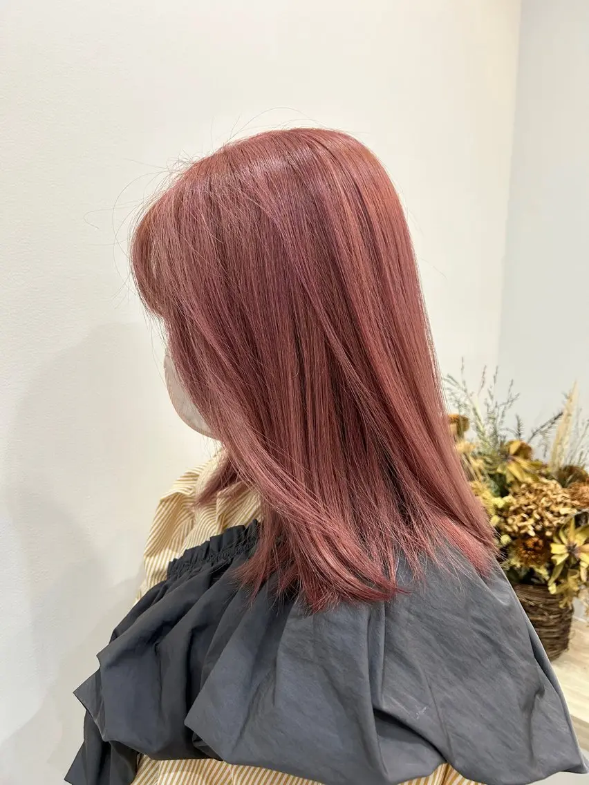 💗ブリーチあり│ピンクベージュカラーの写真