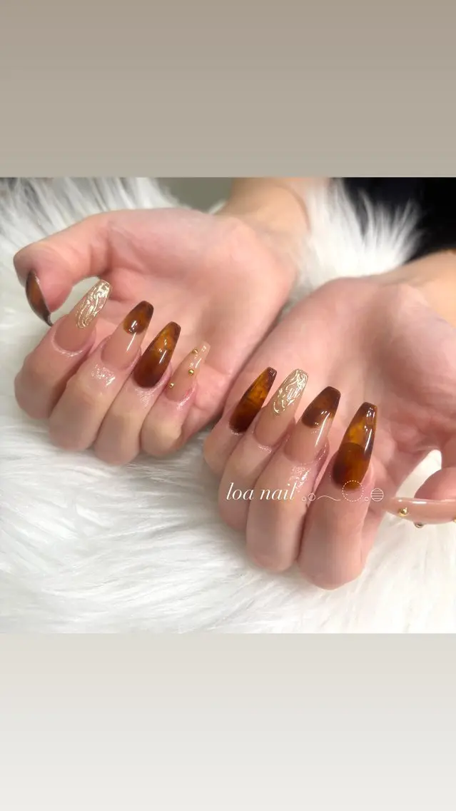 ネイル 長さ出し ハンドネイル loa nailのネイルデザイン