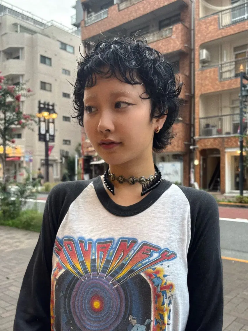 ショート パーマ ショートヘア ウルフカット カット パーマ 艶カラー/レイヤー /atsumi🪷のヘアスタイル