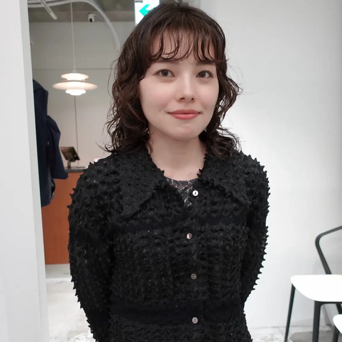 ミディアム パーマ ヘアアレンジ ミディアムレイヤー ミディアムパーマ レイヤーカット カット パーマ 🌐サトウ リョウ🌐のヘアスタイル