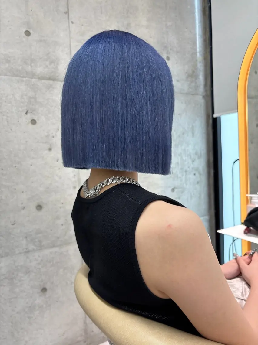 ミディアム カット トリートメント けいし🐬ボブ 美髪縮毛矯正のヘアスタイル