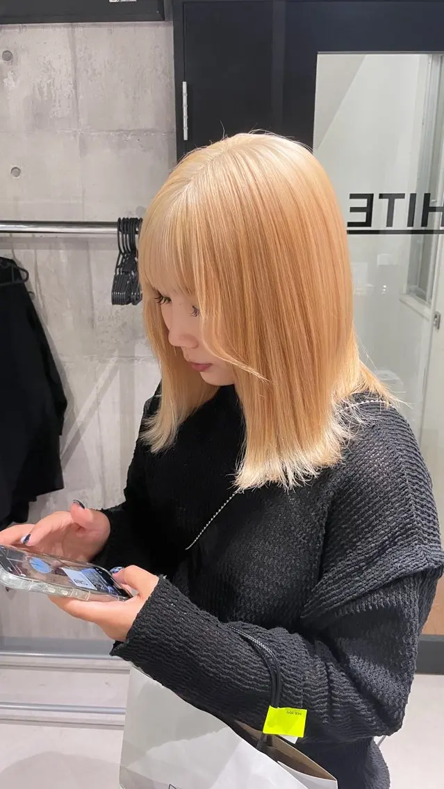 ミディアム カラー ブリーチ 抜きっぱなしブロンド 🫧透明感/美髪🫧 Hiroakiのヘアスタイル