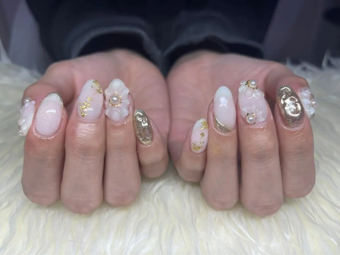 ネイル 長さ出し ジェルネイル 韓国ネイル マグネットネイル ミラーネイル ハンドネイル Nail&eye Belire 新宿のネイルデザイン