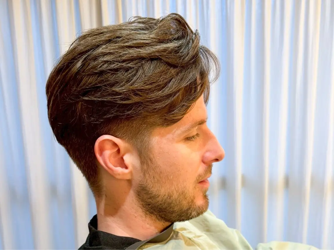 ショート パーマ メンズ メンズパーマ ニュアンスパーマ 平尾薬院メンズカット FLICK/パーマのヘアスタイル