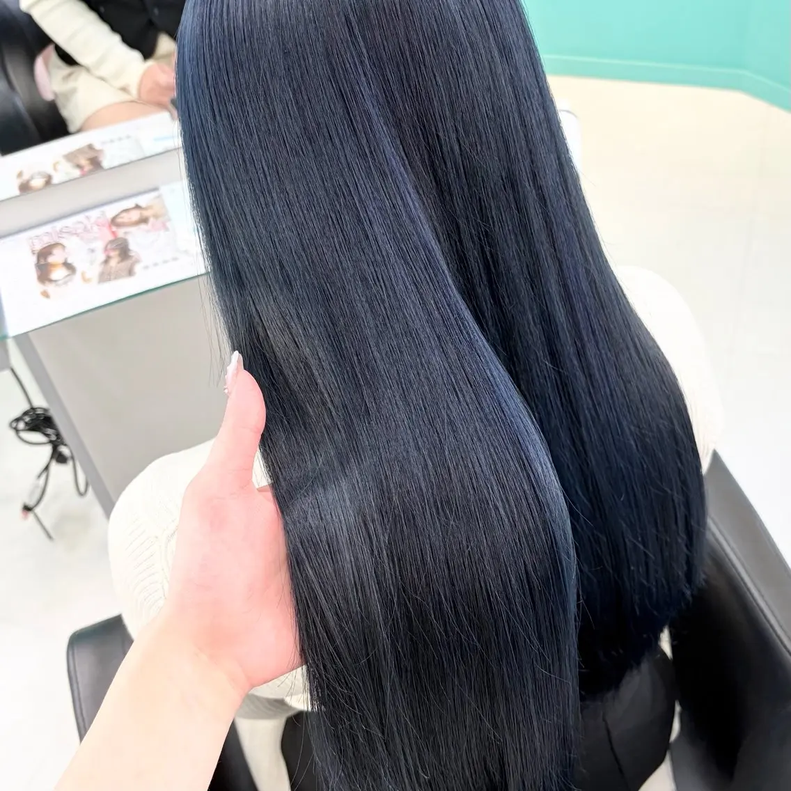 ロング カラー ブルーカラー ネイビーカラー デザインカラー/ ボブ/Natsukiのヘアスタイル