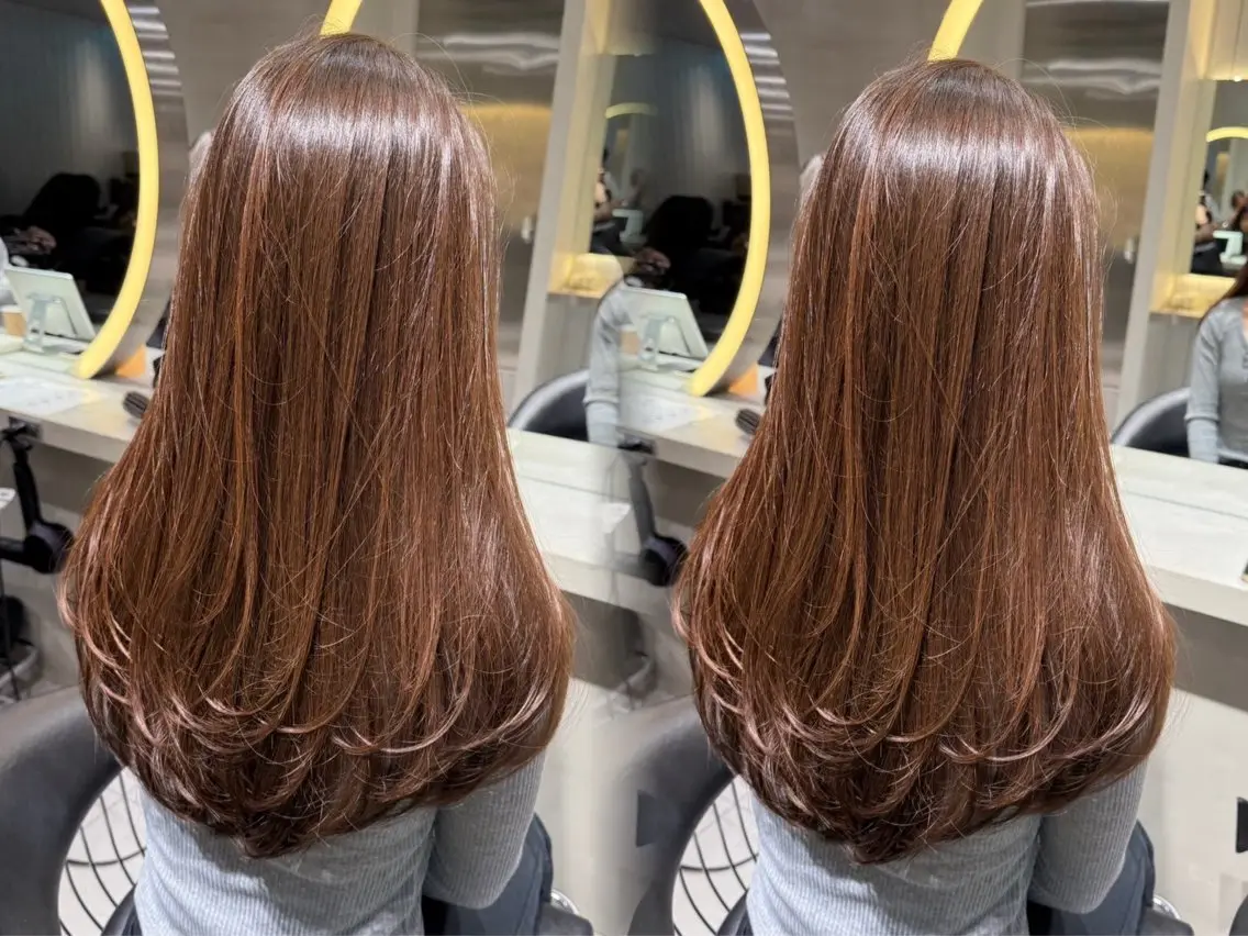 ロング レイヤーカット ロング ローレイヤー カット ヘアカラー トリートメント 縮毛矯正/髪質改善 🌟本郷壮一郎のヘアスタイル