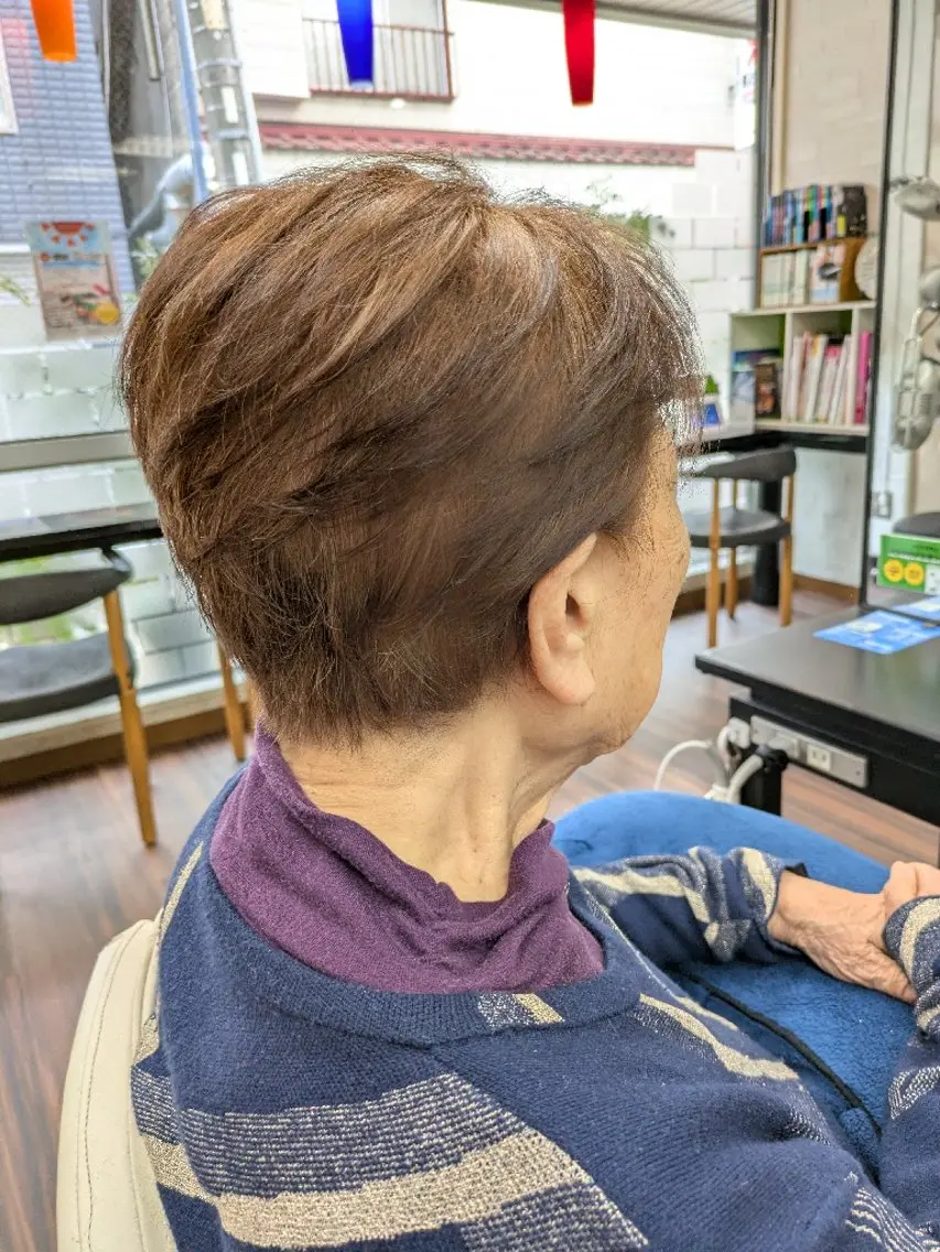 ショート ショートヘア 大人女性カット/ヘア セット✨️片本🌸のヘアスタイル