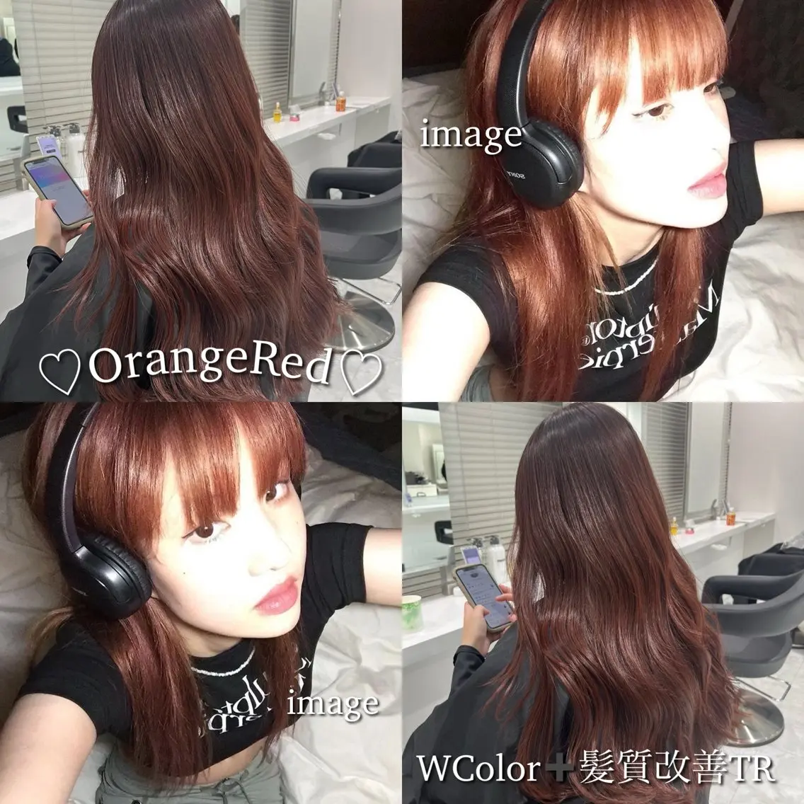 ロング カラー ブリーチ ダブルカラー ブリーチなしカラー レッドカラー ヘアカラー トリートメント ヘッドスパ ヘアセット ブリーチなし特化 美容師💖SAE💖のヘアスタイル