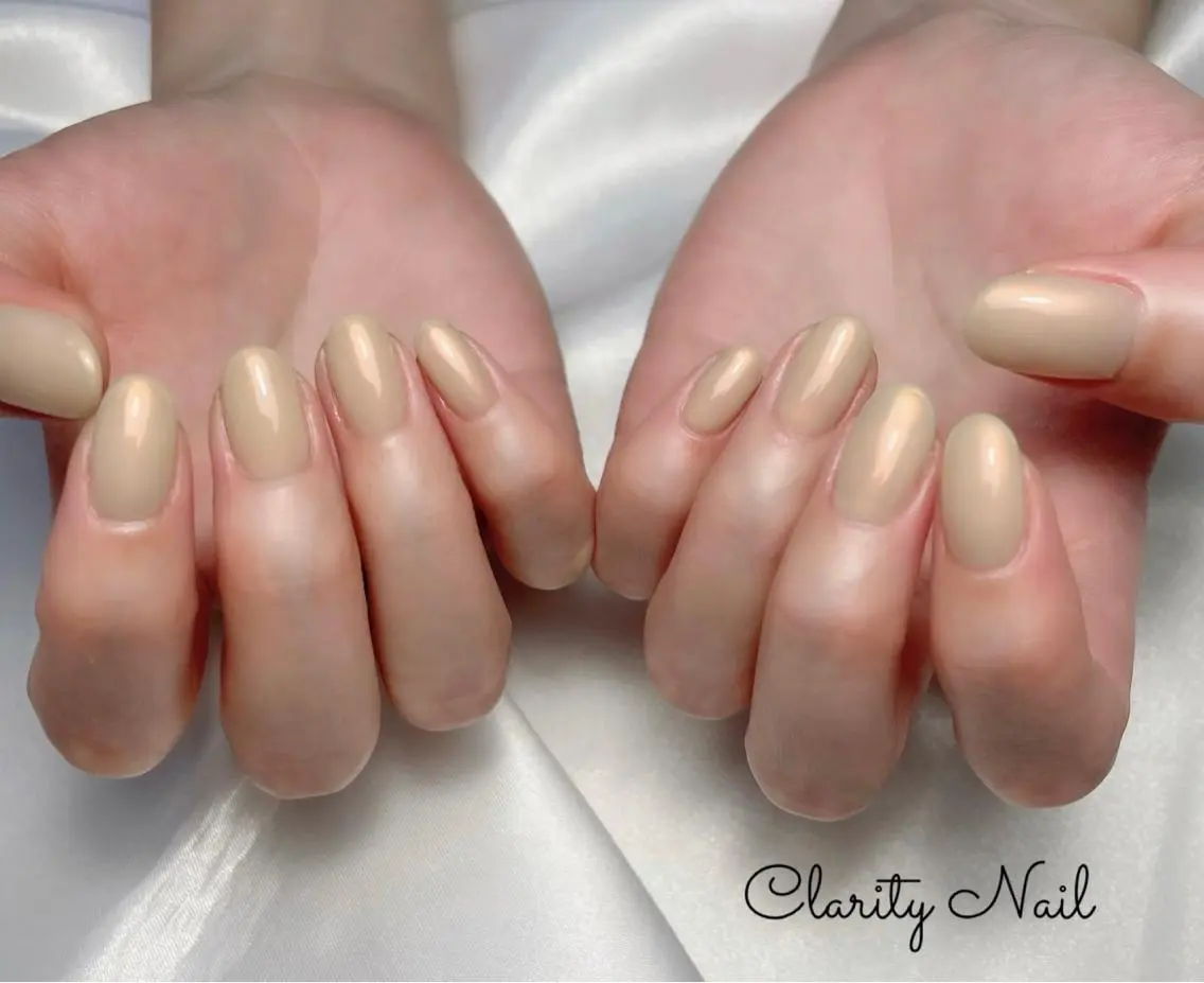 ネイル オーロラネイル ワンカラーネイル ハンドネイル Clarity Nailのネイルデザイン