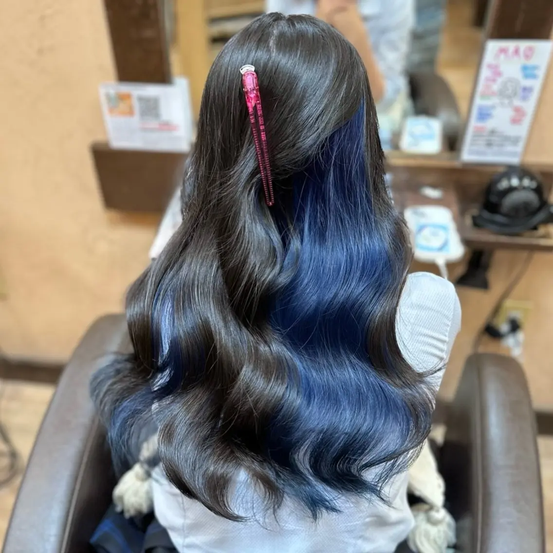 ロング カラー ブリーチ ブルーカラー ボブ,レイヤー🩵 Maho🐻‍❄️のヘアスタイル