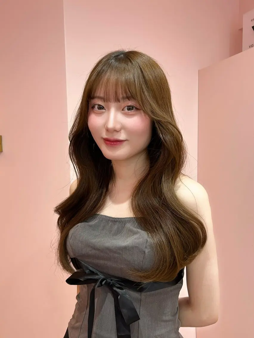 ロング カット ヘアカラー 透明感カラー♡ 原宿美容室¦Rinaのヘアスタイル