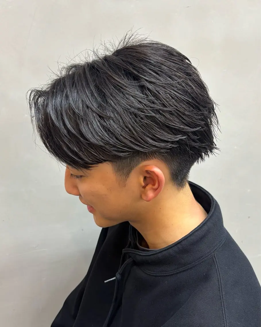 ショート メンズ カット パーマ 鹿児島 TSUBASAのヘアスタイル