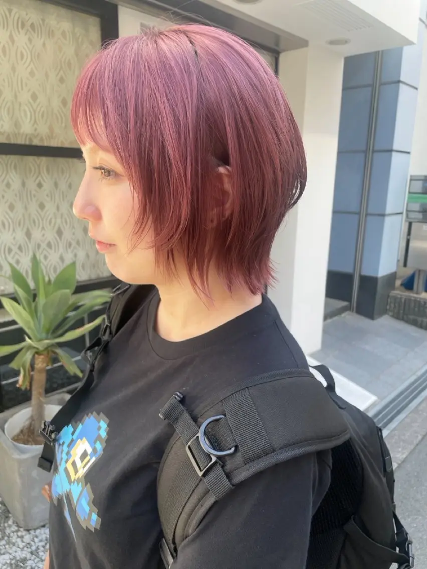 カラー ヘアカラー 江田 彩那のヘアスタイル