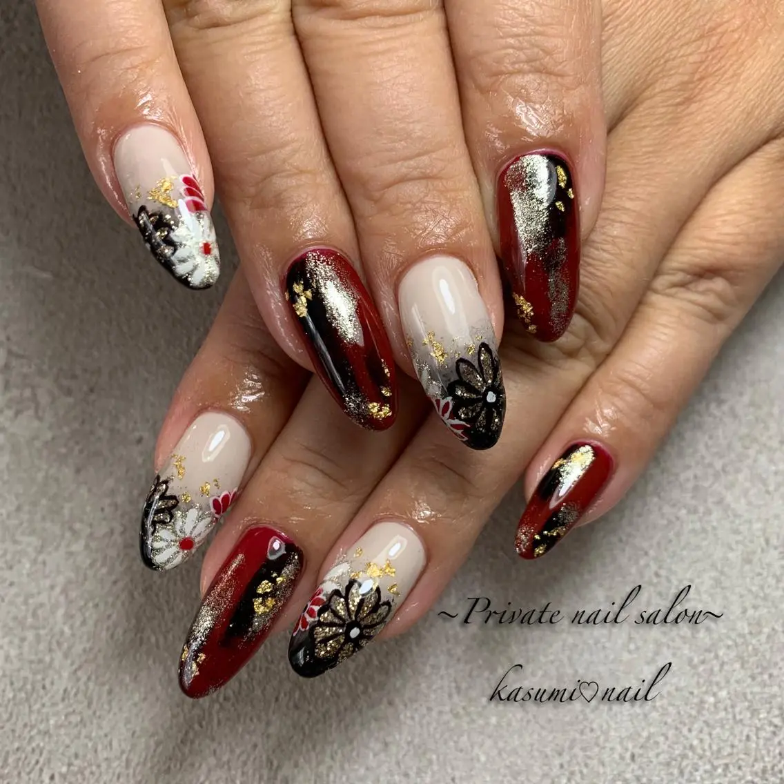 ネイル マグネットネイル ミラーネイル ニュアンスネイル KASUMI♡ Nailのネイルデザイン