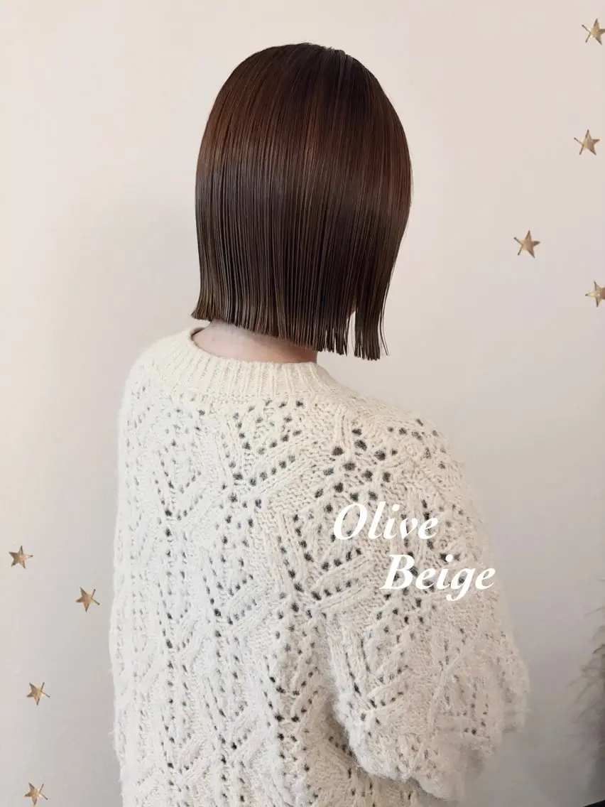 ミディアム カラー カット ヘアカラー 市川 千夏のヘアスタイル