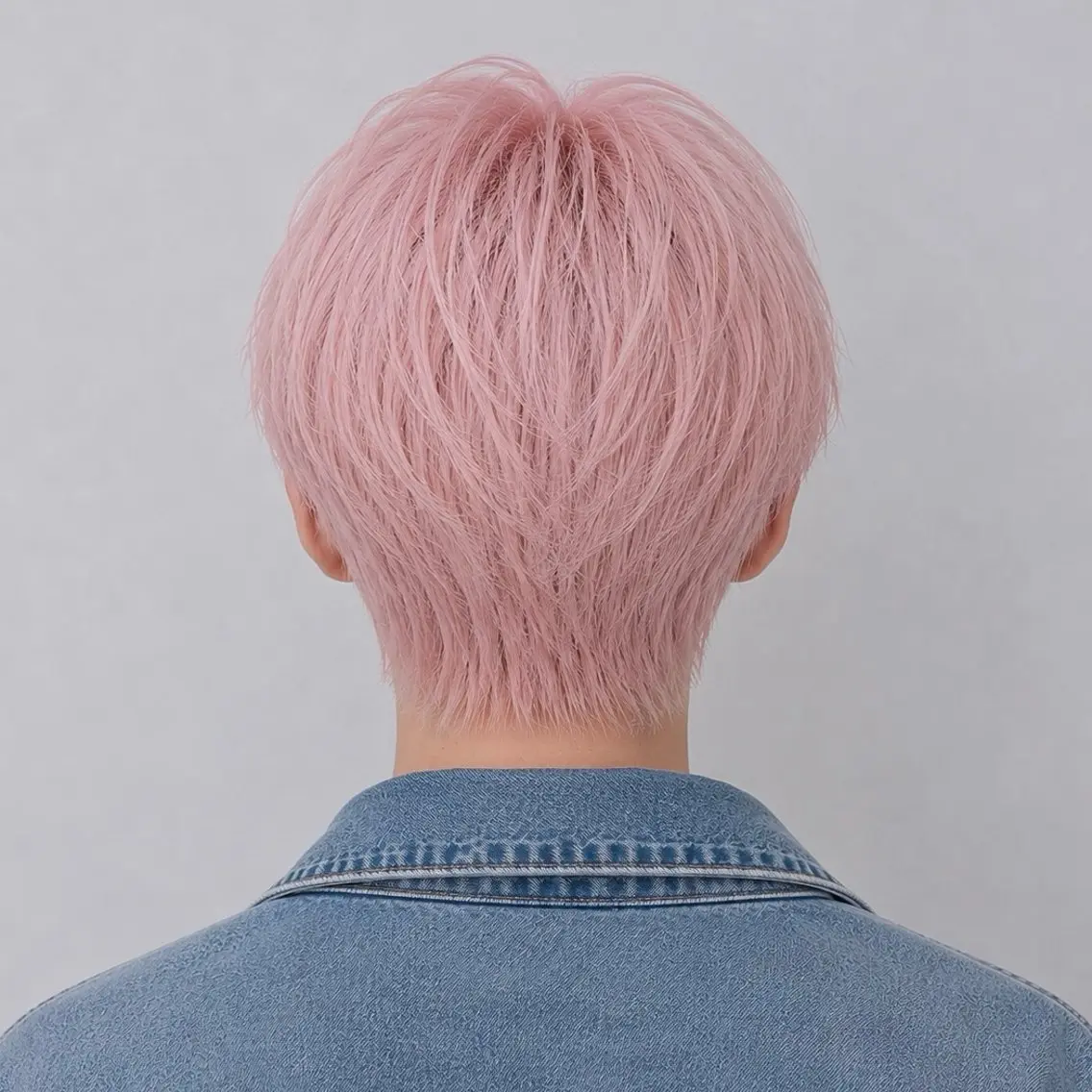 カラー メンズ マッシュ ピンクカラー カット ヘアカラー メンズ特化カットパー マカラー坂田柊のヘアスタイル
