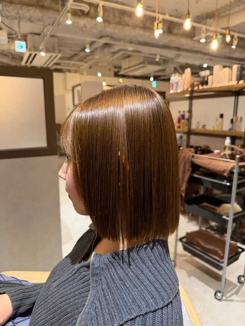 ショート 縮毛矯正 カット ヘアカラー Saya/ショート/ ボブ /大阪/梅田のヘアスタイル