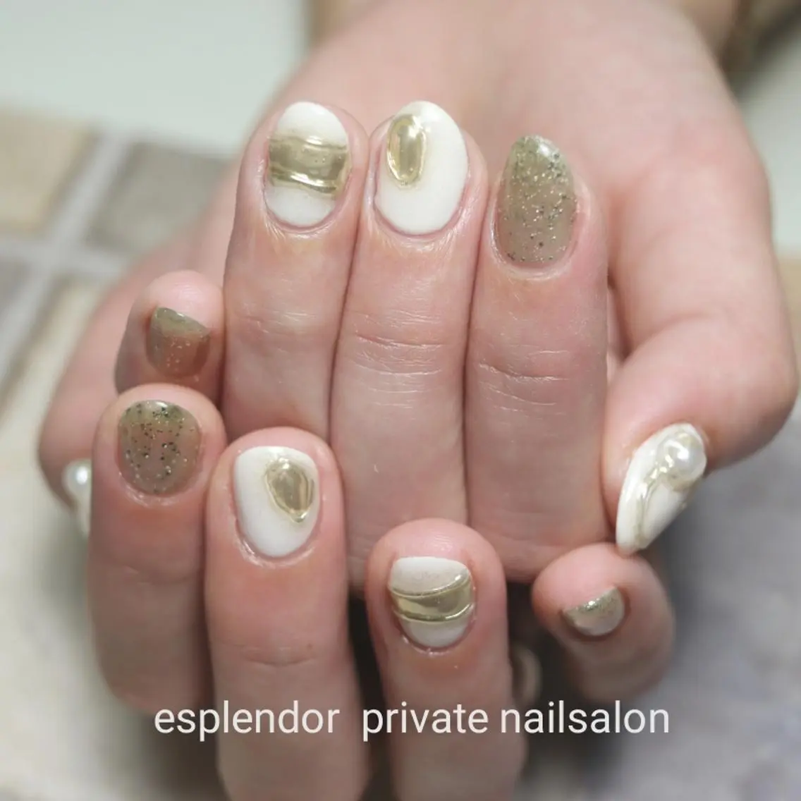 ネイル おそろいネイル ハンドネイル ハンドケア esplendor  小野寺のネイルデザイン