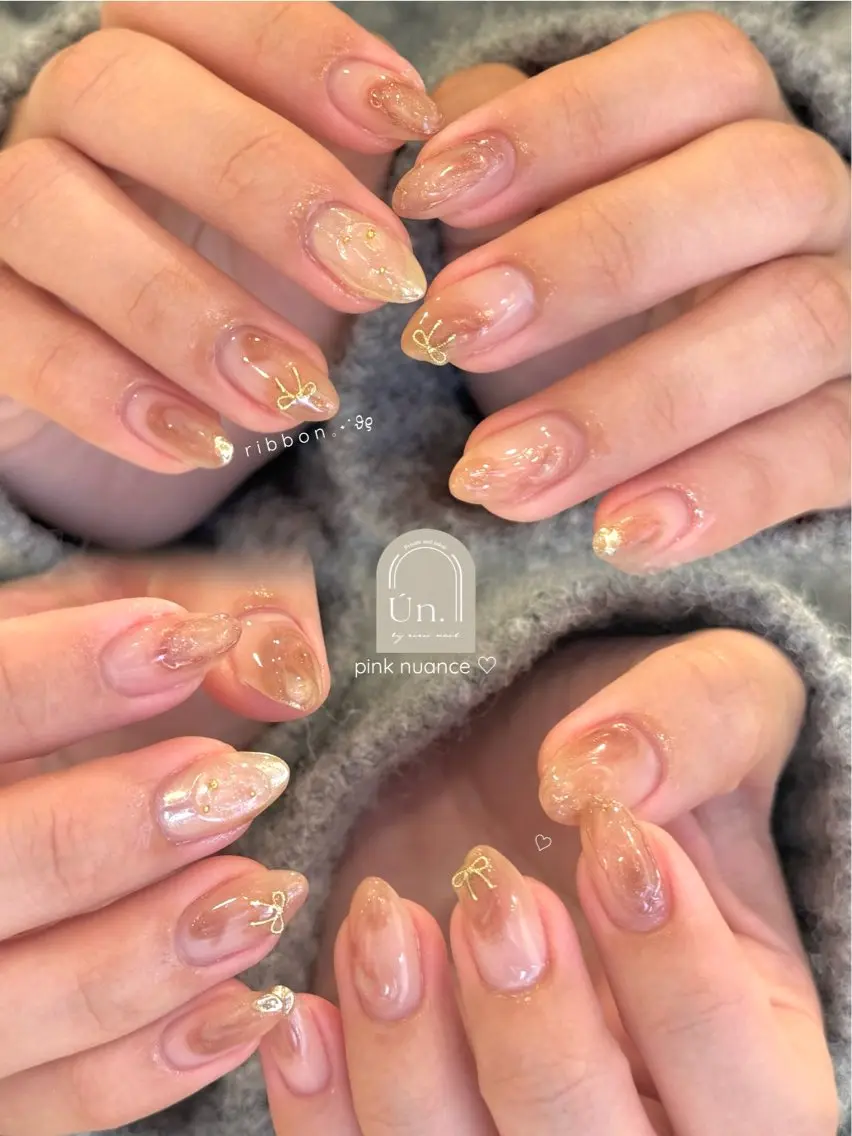 ネイル ニュアンスネイル ピンク 非対面ネイルサロン Ùn.のネイルデザイン