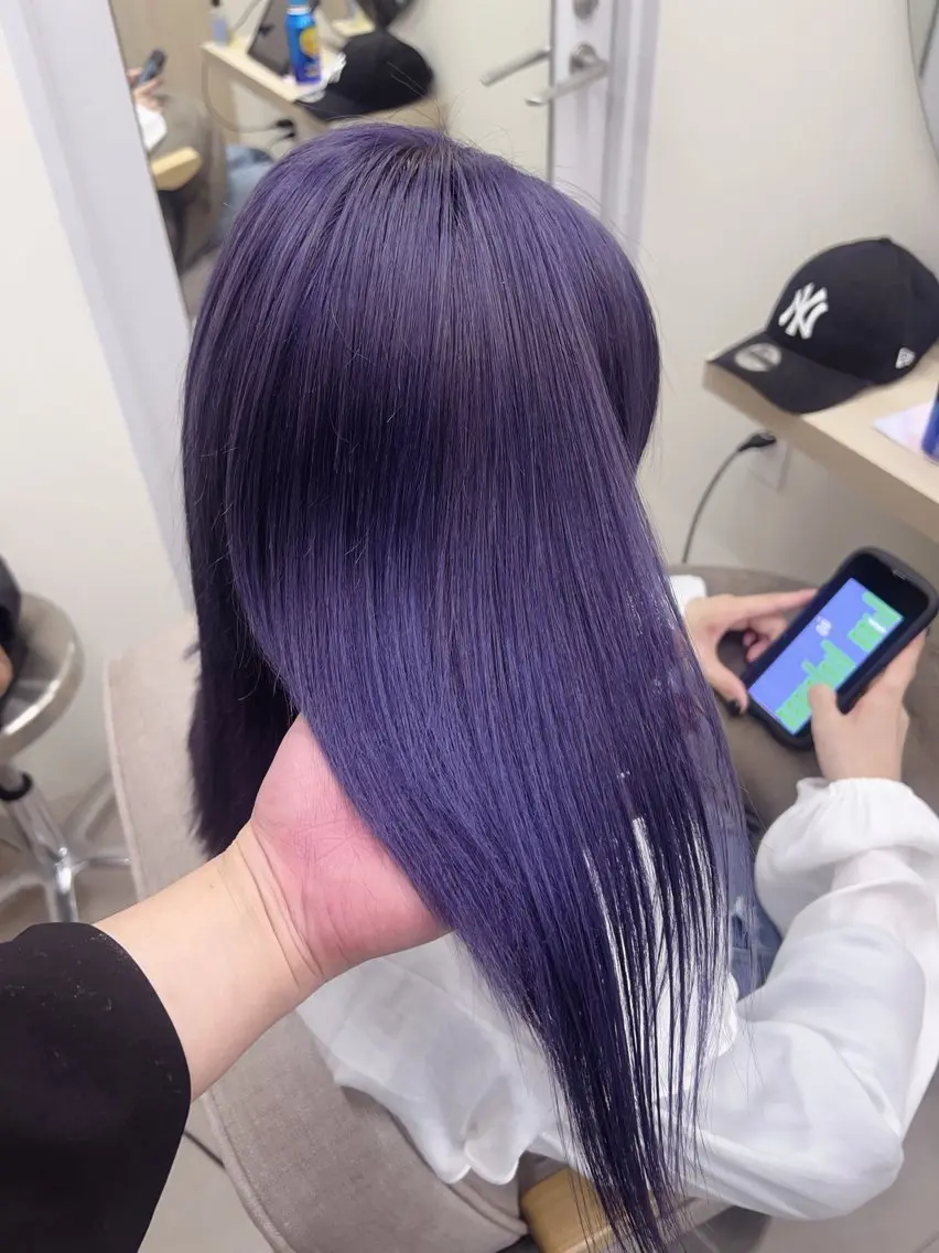 ミディアム カラー ラベンダーカラー メンズ レイヤー ウルフ 弓木啓輔のヘアスタイル