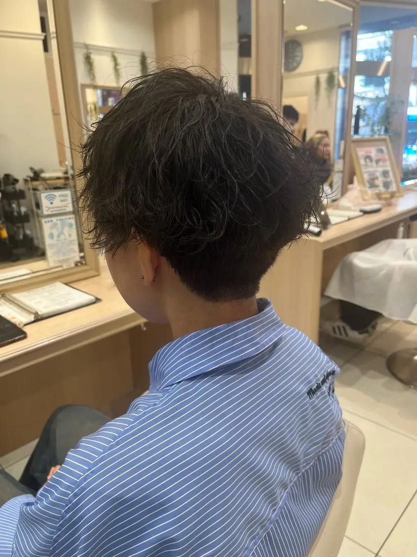 ⏰【9:00​〜​16:30開始限定】メンズカット＋特殊パーマ🧢(ツイスパ・スパイラル・フェザー)の写真