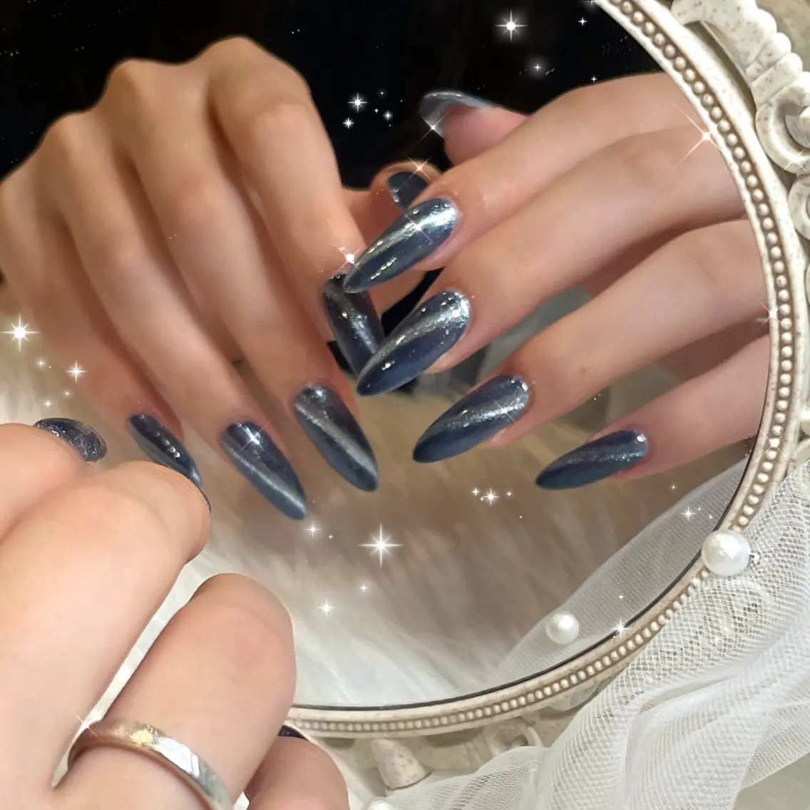 ネイル マグネットネイル yurika 🌷.*･ﾟのネイルデザイン