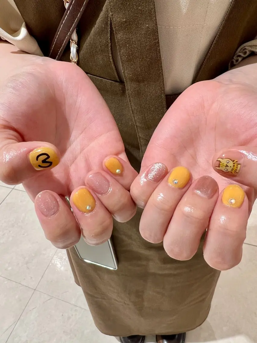 ネイル 長さ出し オフィスネイル シンプルネイル ハンドネイル 【池袋】nuts nail なつみのネイルデザイン