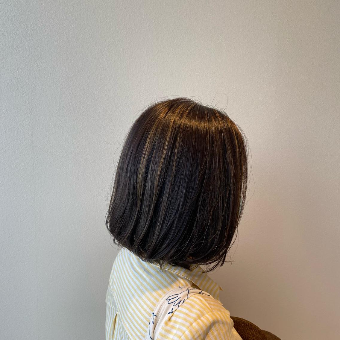 ミディアム カラー ハイライトカラー ハイライト Rubik's 梅田茶屋町/叶莉のヘアスタイル