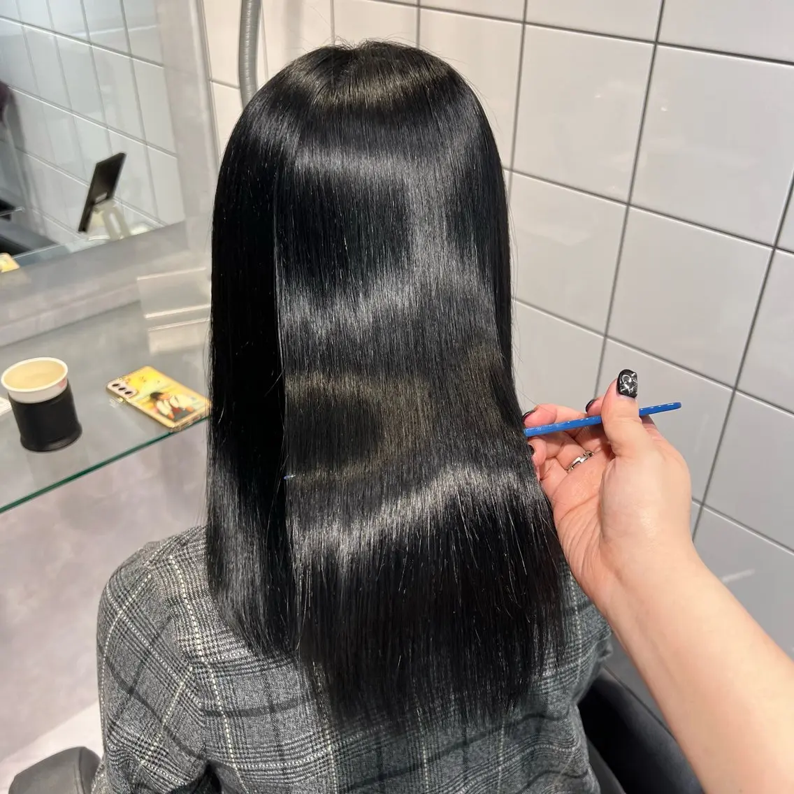 ロング カラー ヘアアレンジ メンズ メンズ就活ヘア 髪質改善 トリートメント ヘアカラー トリートメント 💗ブリーチなし暖色 kotono💗のヘアスタイル