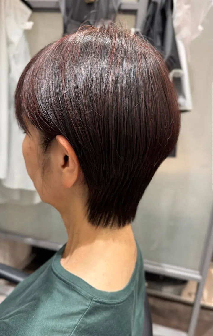 ショート ミセス カット トリートメント ドライ カット✂️髪質改善のヘアスタイル