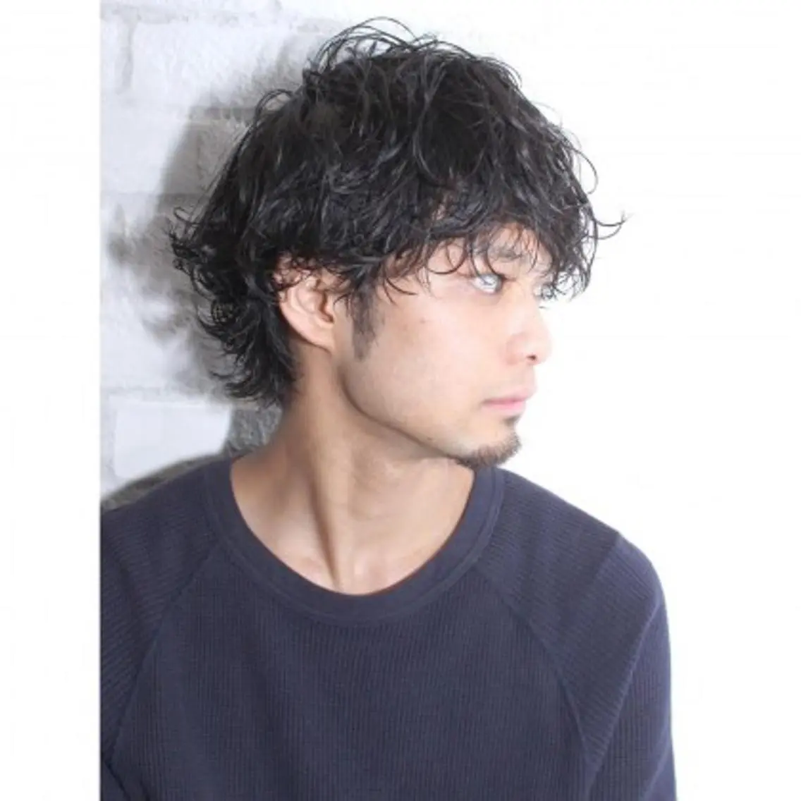 ミディアム カラー パーマ メンズ ミディアムパーマ メンズパーマ ITbyALBUM 松戸のヘアスタイル