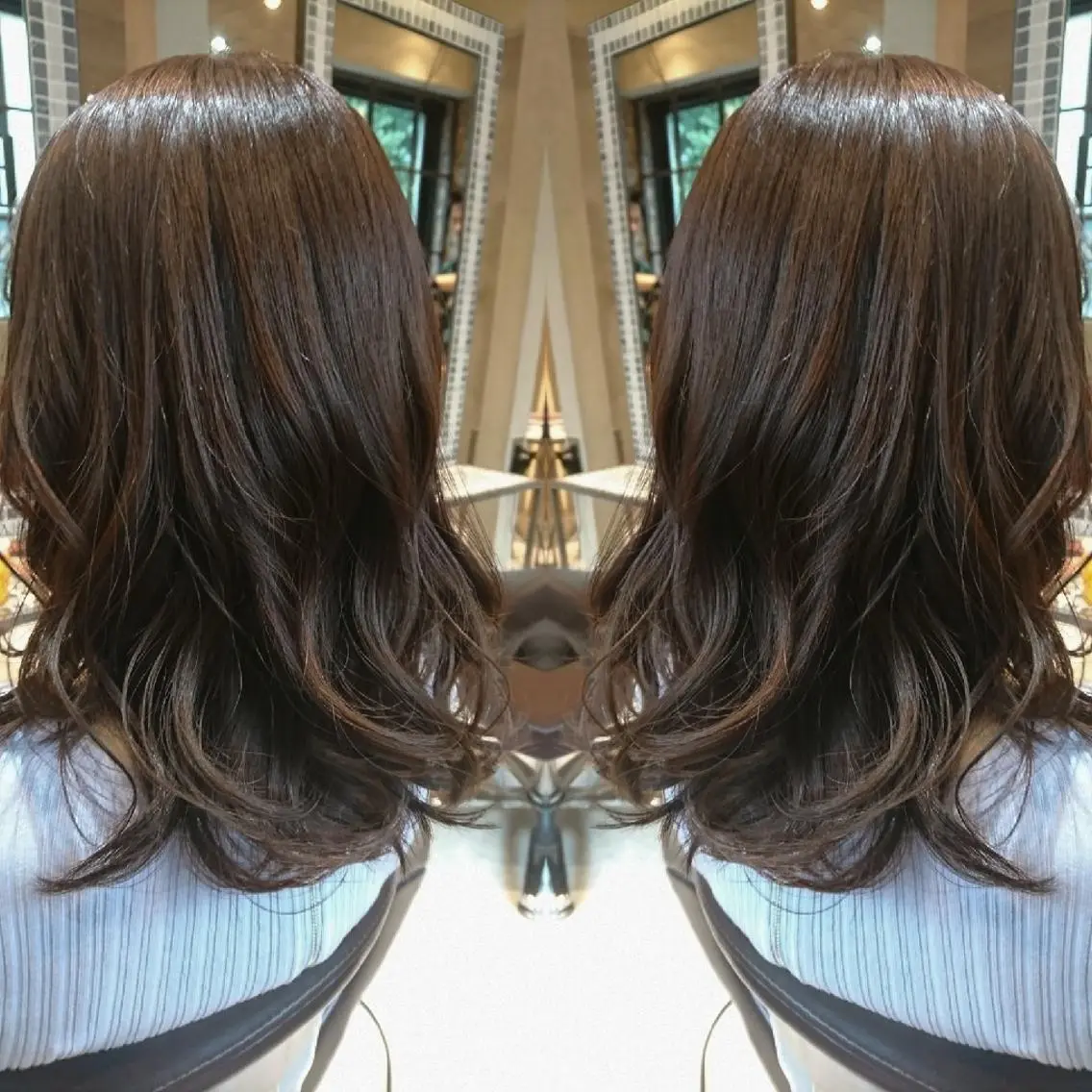 ミディアム カラー カット ヘアカラー トリートメント センター南 SEIJIのヘアスタイル
