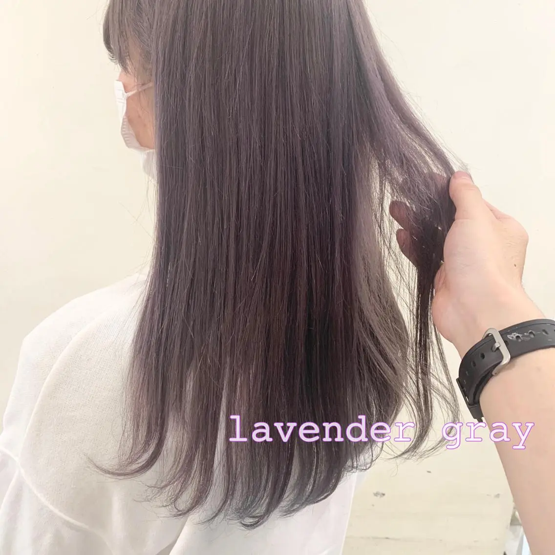 カラー グレージュ ラベンダーカラー ラベンダーグレージュ ラベンダーグレー 窪田 椋介のヘアスタイル