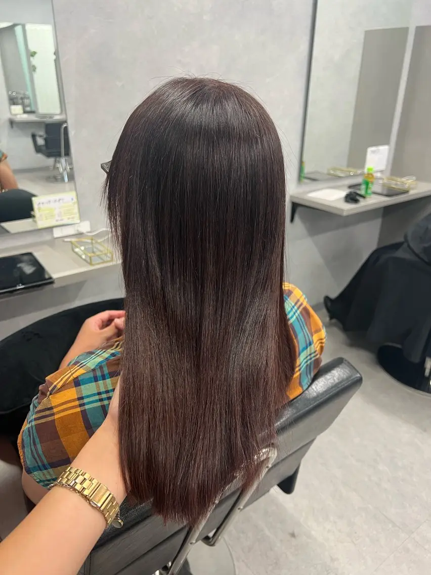 ロング 縮毛矯正 石津 優菜のヘアスタイル