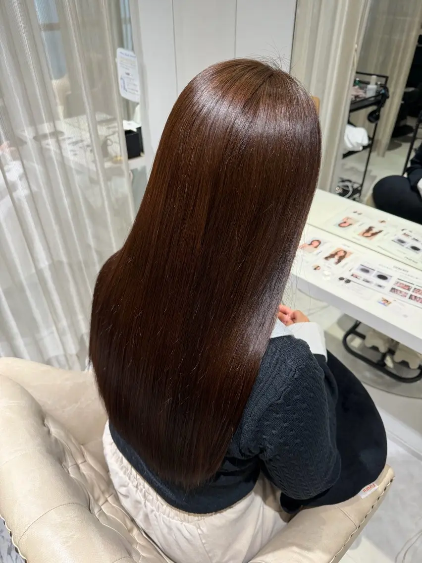 ロング カット ヘアカラー トリートメント 福山艶髪|髪質改善| 三宅星哉のヘアスタイル