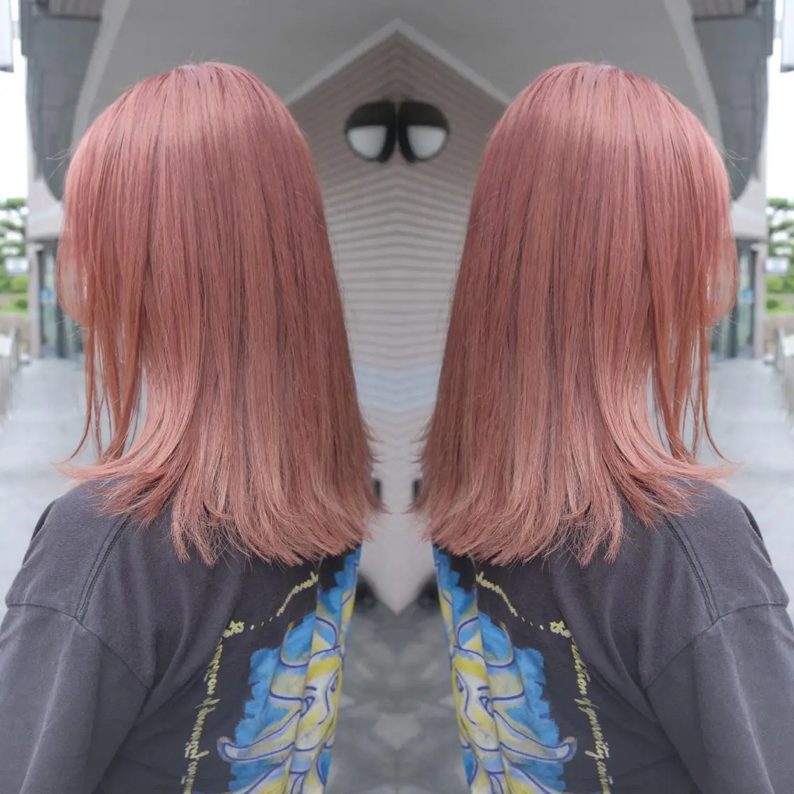 ミディアム カラー ヘアアレンジ ベージュカラー 透明感カラー ピンクカラー ピンクベージュ ヘアカラー トリートメント 竹内啓太 ボブのヘアスタイル
