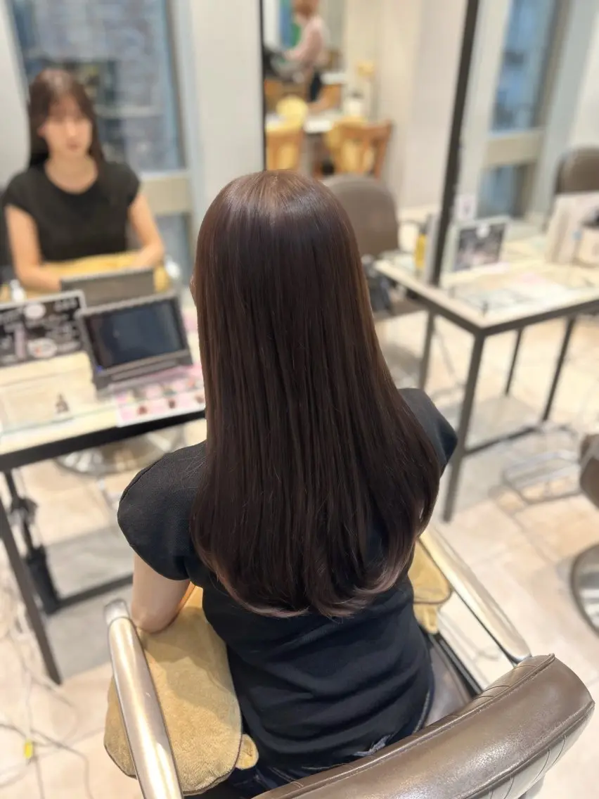 ロング カラー 🤍韓国×ワンホン GINZA朱凛🤍のヘアスタイル