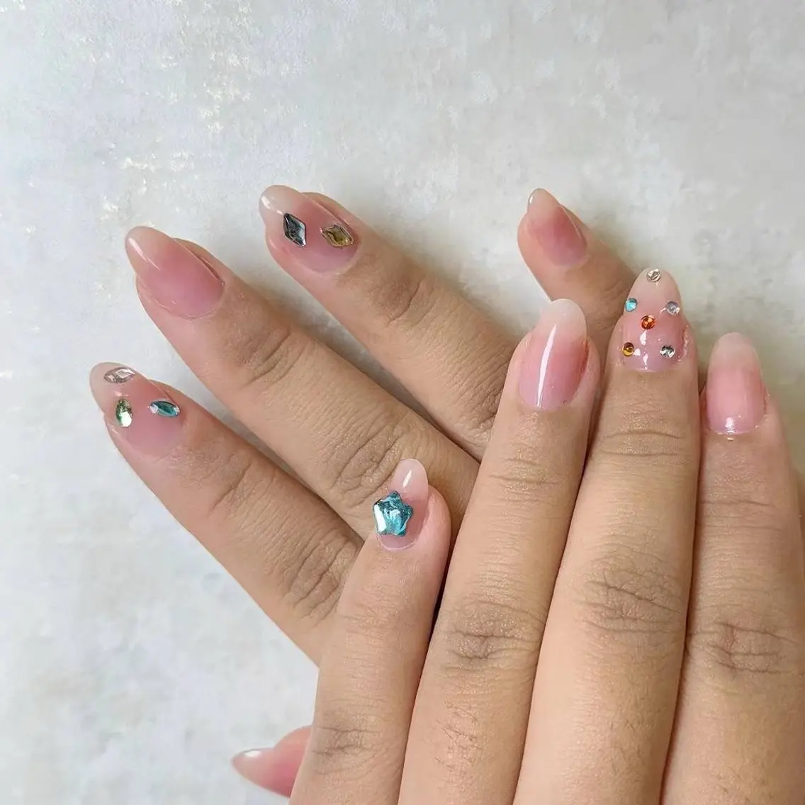 ネイル アートネイル フラワーネイル フットネイル ジェルネイル キラキラネイル Babarla nailのネイルデザイン