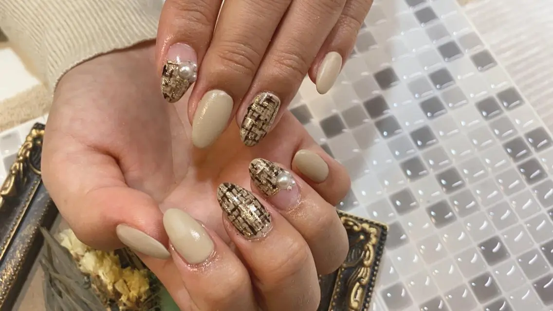 ネイル ツイードネイル nailist yuiのネイルデザイン