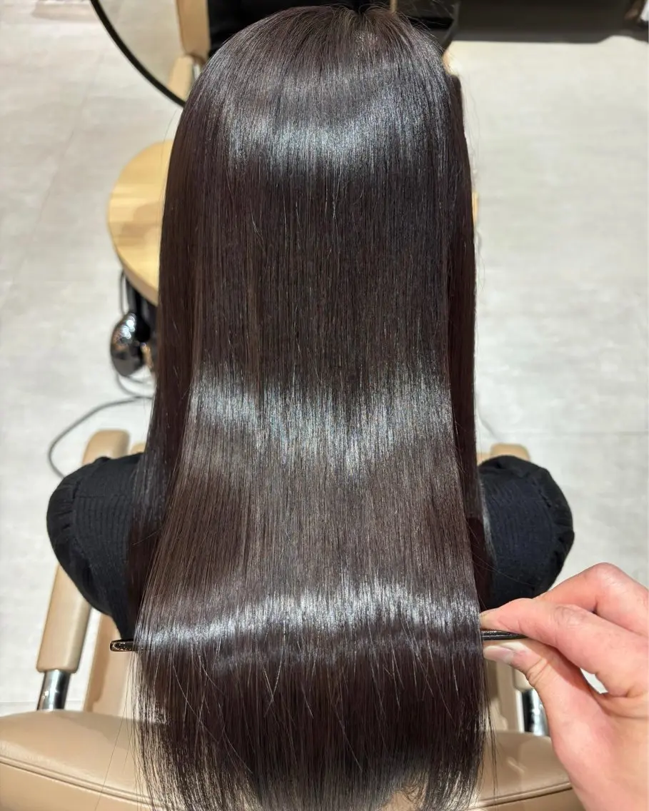 ロング カラー ブリーチ 透明感カラー ブリーチなしカラー 髪質改善 ヘアカラー トリートメント 京都駅/透明感カラー /髪質改善/岩崎拓郎のヘアスタイル