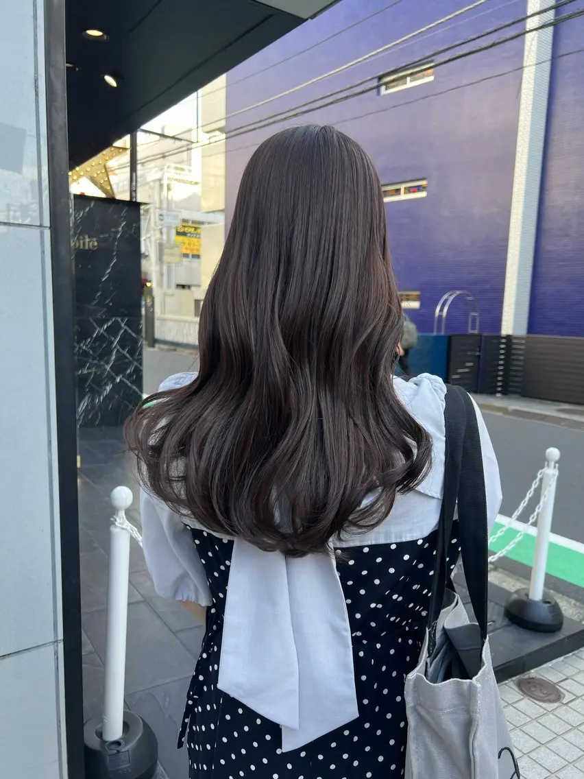 ロング カラー カット ヘアカラー トリートメント 似合わせヘア🫶🏻 つきいてるみのヘアスタイル