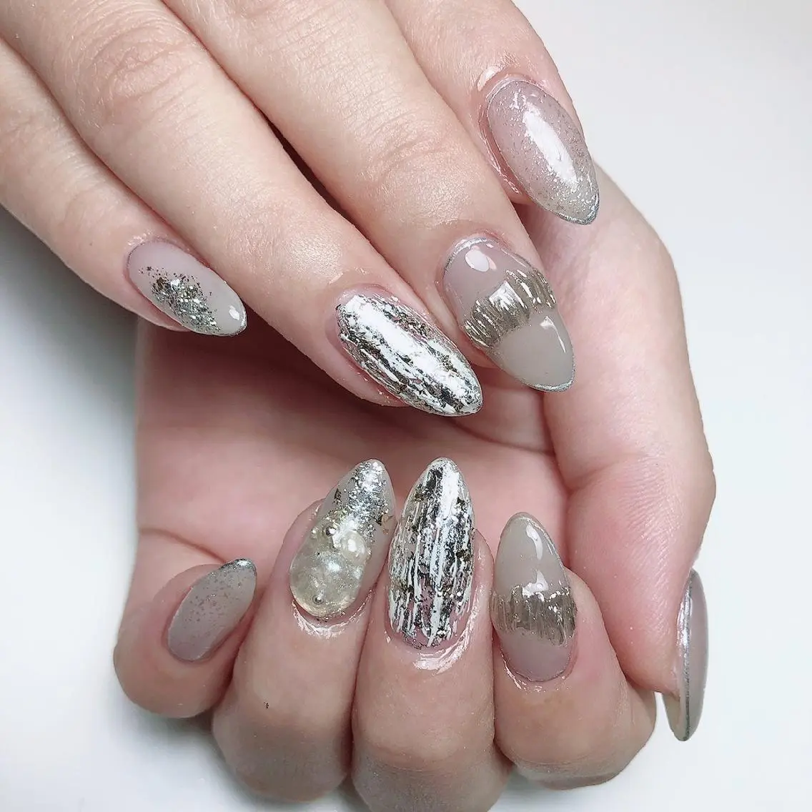 ロング ネイル ニュアンスネイル ☺︎山部 志麻☺︎のネイルデザイン