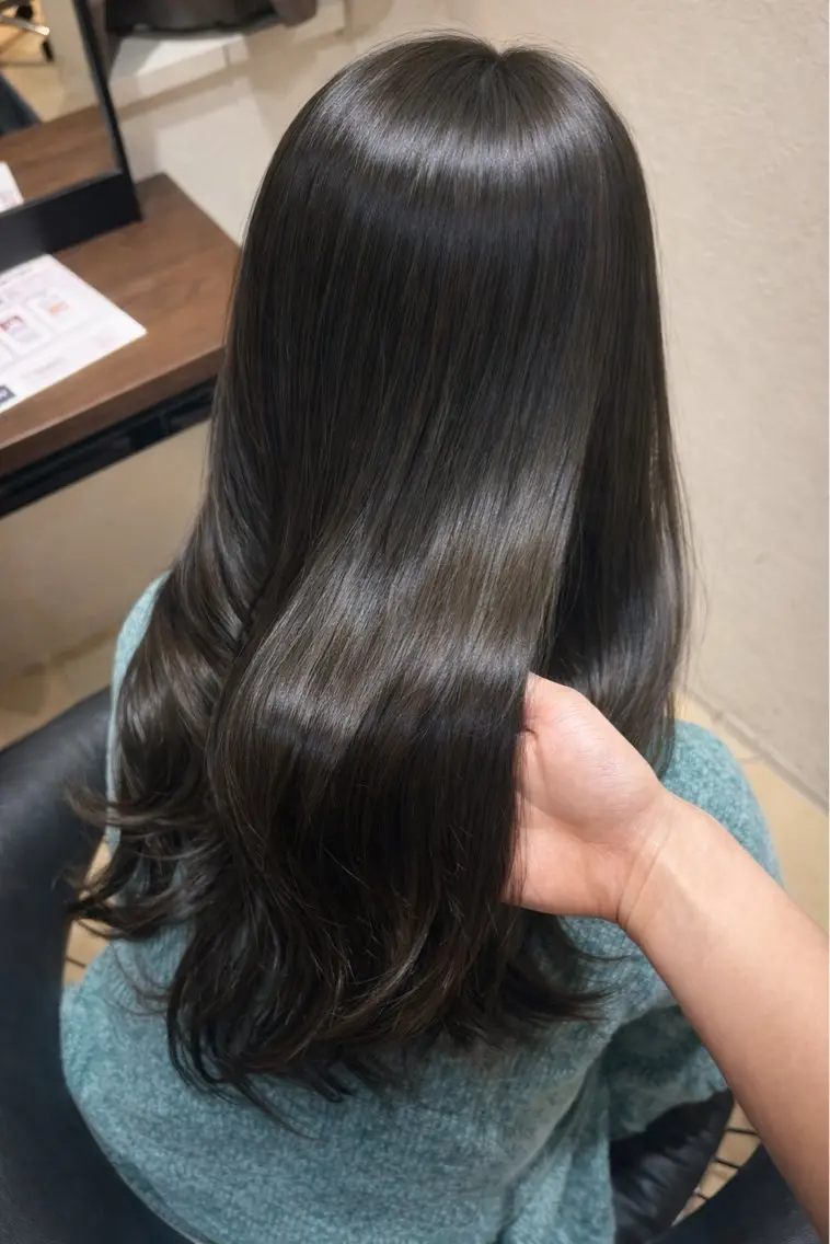 ロング 髪質改善 カット ヘアカラー トリートメント JUNA💜 /縮毛 矯正/艶髪/髪質改善のヘアスタイル